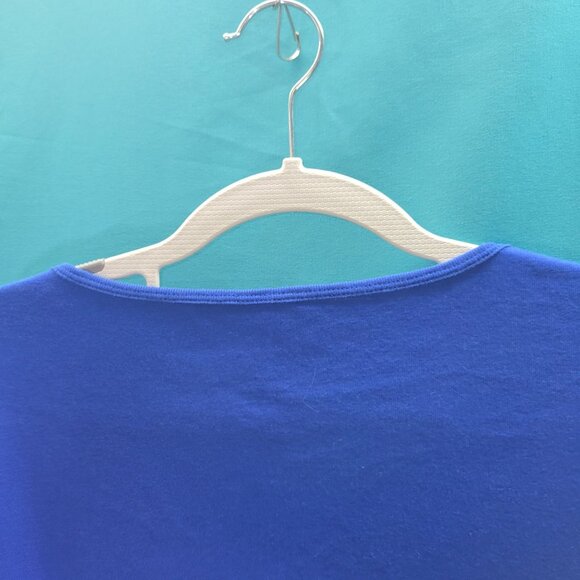 Chicos Ultimate Tee V-Neck Short Sleeve Blue T-Shirt Size 1 - Picture 10 of 10